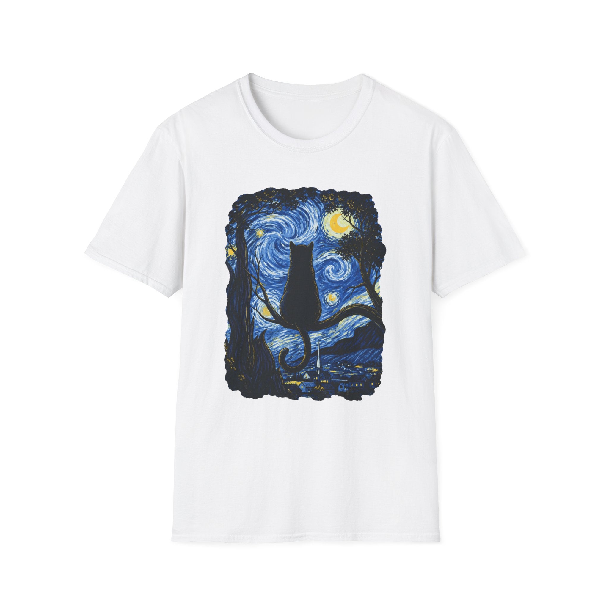 Starry Night Cat T-Shirt