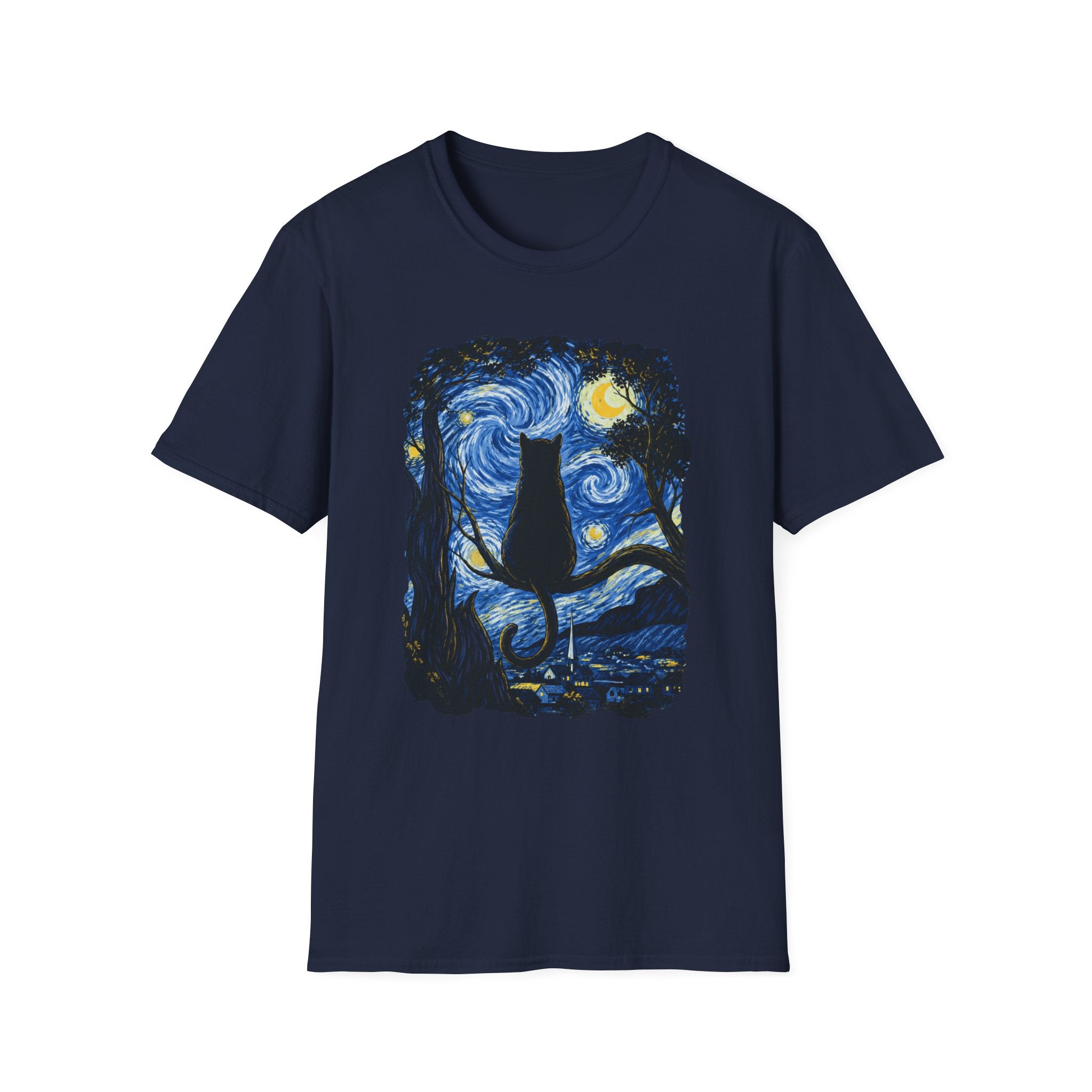 Starry Night Cat T-Shirt