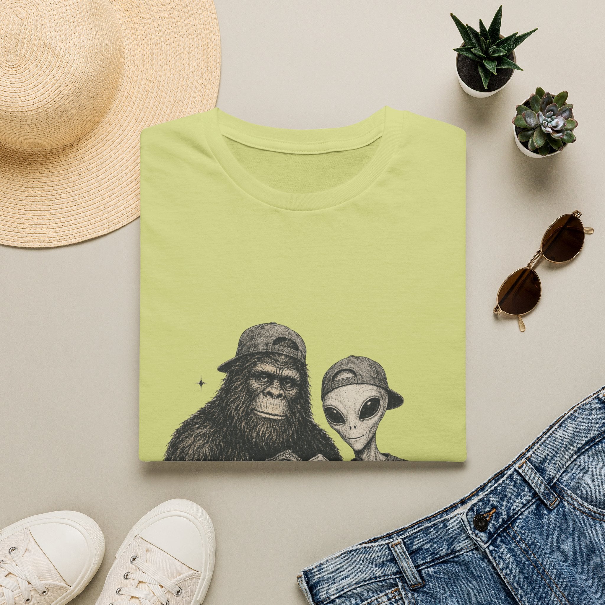 Bigfoot Alien Heart T-Shirt