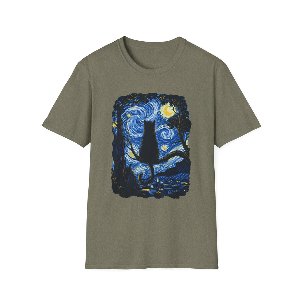 Starry Night Cat T-Shirt