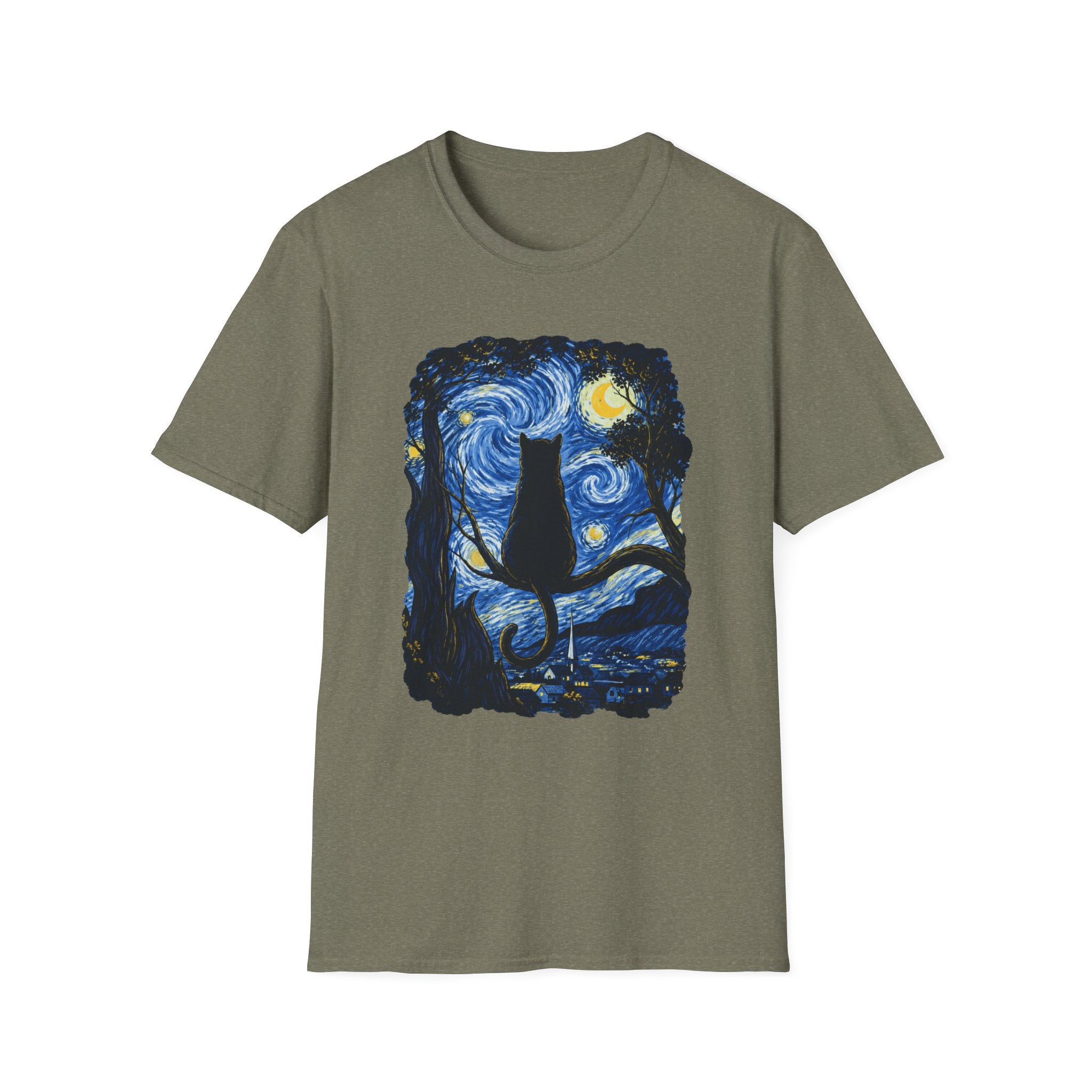 Starry Night Cat T-Shirt