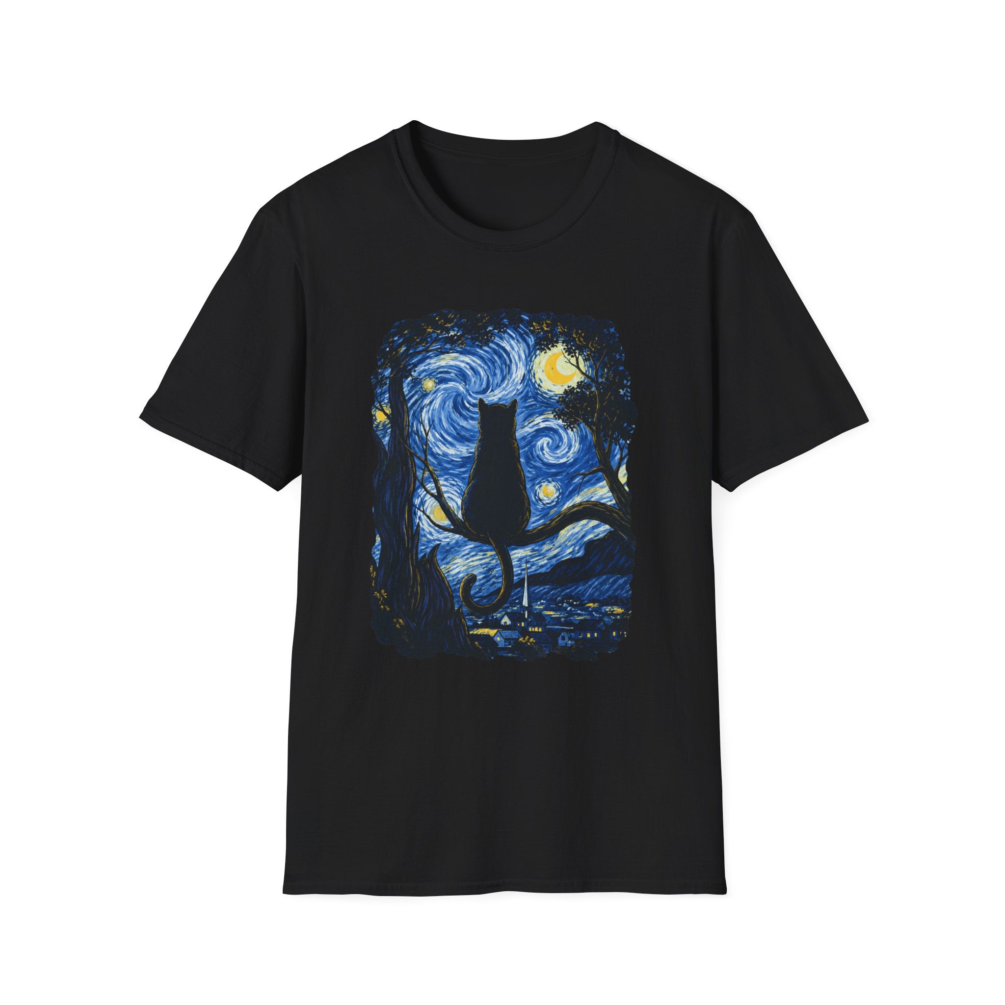 Starry Night Cat T-Shirt