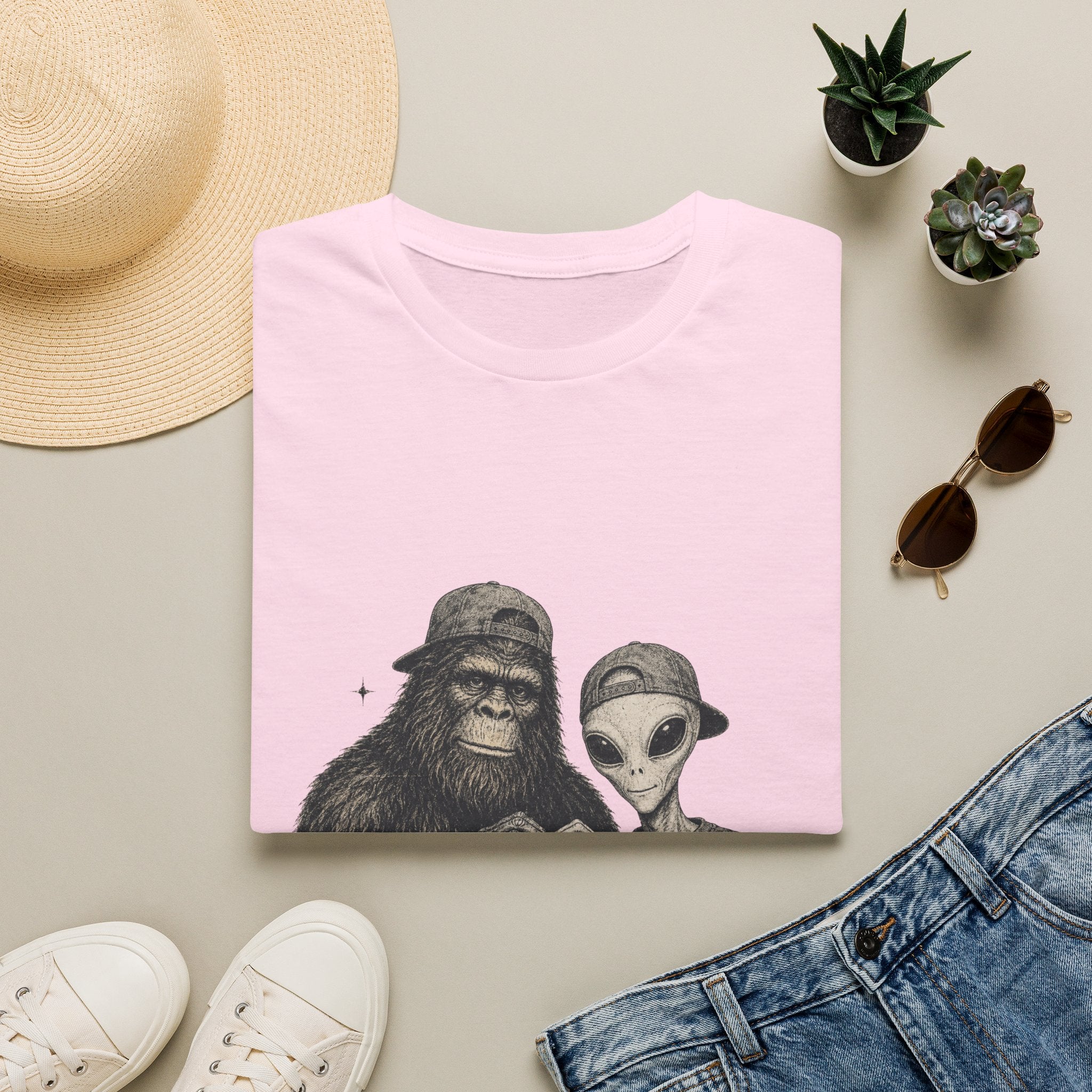 Bigfoot Alien Heart T-Shirt
